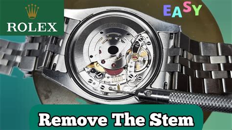 how to remove the stem from a rolex submariner|rolex crown removal tool.